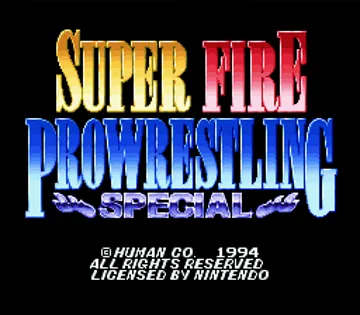 Super Fire Pro Wrestling Special (Japan) (Rev 1) screen shot title